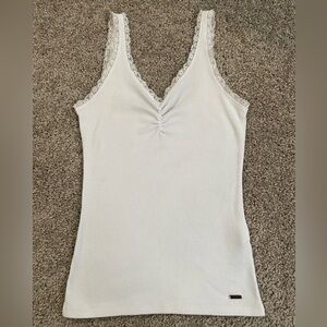 Y2K hollister slim fit lace tank grunge coquette